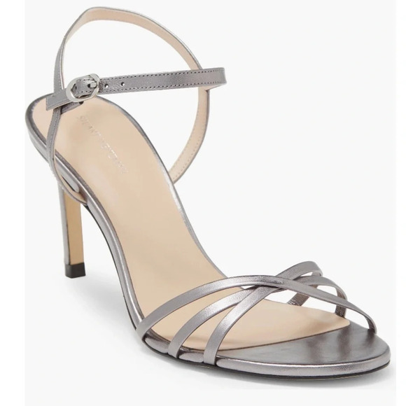 Stuart Weitzman Starla 80 Ankle strap Sandal Color Gunmetal Size: 5 - Picture 1 of 6